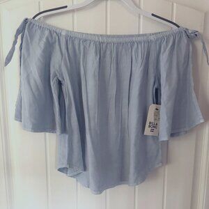 Billabong Baby Blues Chambray Off the Shoulder Top